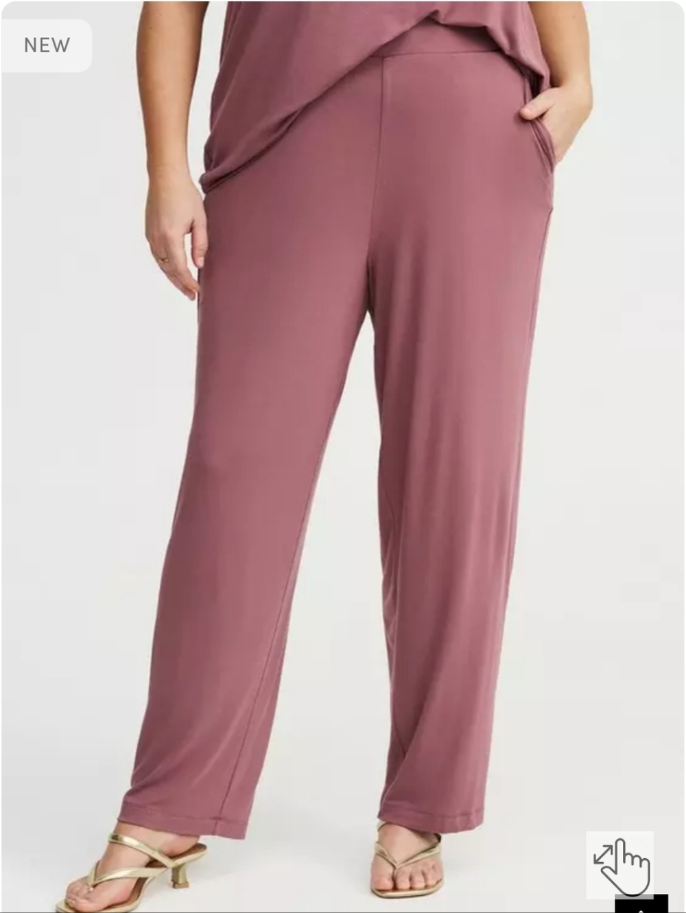 NWOT Torrid Rose Taupe Straight Leg Lounge Pull-On Pants